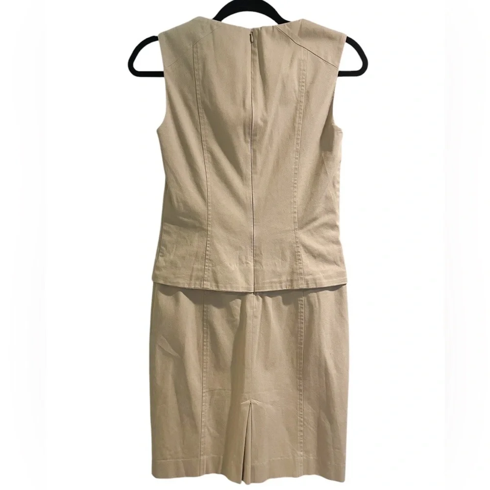 Max & Co. Khaki Sleeveless Mini Dress | Women 4 - Picture 3 of 5